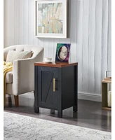 Kings Brand Furniture Sendero Side End Table Nightstand with Storage Cabinet