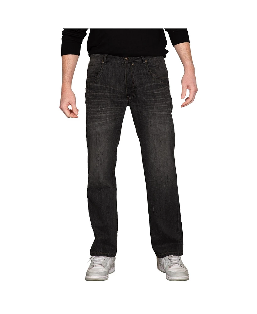 Level 7 Men's Utility Pocket Relaxed Bootcut Premium Denim Jean