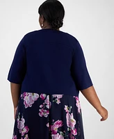 Robbie Bee Women's Plus Solid Shrug