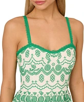 Adrianna by Papell Women's Cotton Eyelet Midi Dress