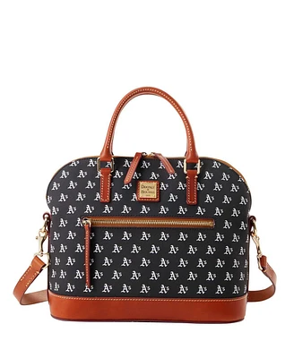 Dooney & Bourke Athletics Signature Domed Zip Satchel Purse