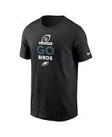 Nike Men's Black Philadelphia Eagles 2024 Nfl Playoffs T-Shirt