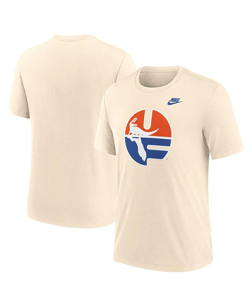 Nike Men's Cream Florida Gators Vault Logo Tri-Blend T-Shirt