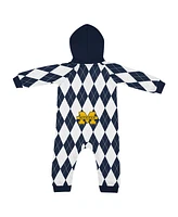 Colosseum Baby Boys and Girls Navy Michigan Wolverines The Dealio Hoodie Romper