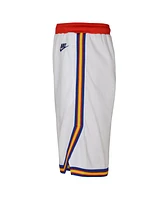 Nike Big Boys and Girls White Golden State Warriors 2024/25 City Edition Swingman Performance Shorts