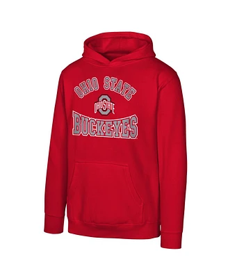 Outerstuff Big Boys and Girls Scarlet Ohio State Buckeyes Hometown Classic Fleece Pullover Hoodie