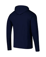 Colosseum Men's Navy Notre Dame Fighting Irish Logo Lockup Active Blend Long Sleeve T-Shirt Hoodie