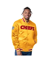 Starter Men's Red, Gold Kansas City Chiefs Closer Reversible Satin Full-Snap Jacket