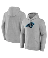 Fanatics Men's Heather Gray Carolina Panthers Deliver Fleece Pullover Hoodie