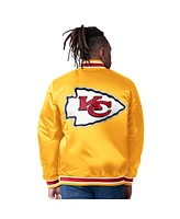 Starter Men's Red, Gold Kansas City Chiefs Closer Reversible Satin Full-Snap Jacket