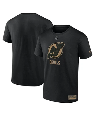 Fanatics Men's Black New Jersey Devils 2024 Military Appreciation T-Shirt