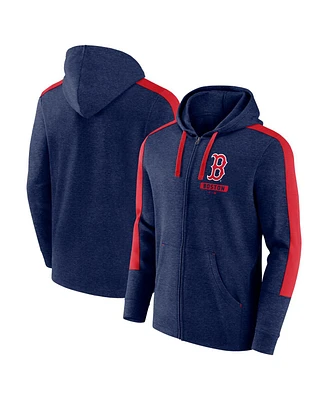 Fanatics Men's Heather Navy Boston Red Sox Gains Fleece Full-Zip Hoodie