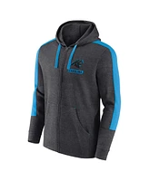 Fanatics Men's Heather Charcoal Carolina Panthers Gains Full-Zip Hoodie