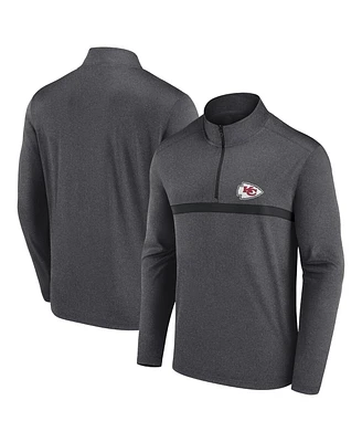 Fanatics Men's Gray Kansas City Chiefs Head-to-Head Quarter-Zip Top