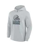 Fanatics Men's Gray Cleveland Browns Elements Blaze Tri-Blend Long Sleeve Hoodie T-Shirt