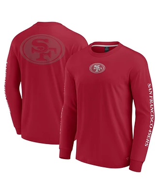 Fanatics Men's and Women's Scarlet San Francisco 49ers Elements Strive Long Sleeve T-Shirt