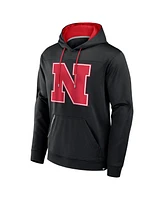 Fanatics Men's Black Nebraska Huskers Defender Dot Faded Primary Pullover Hoodie