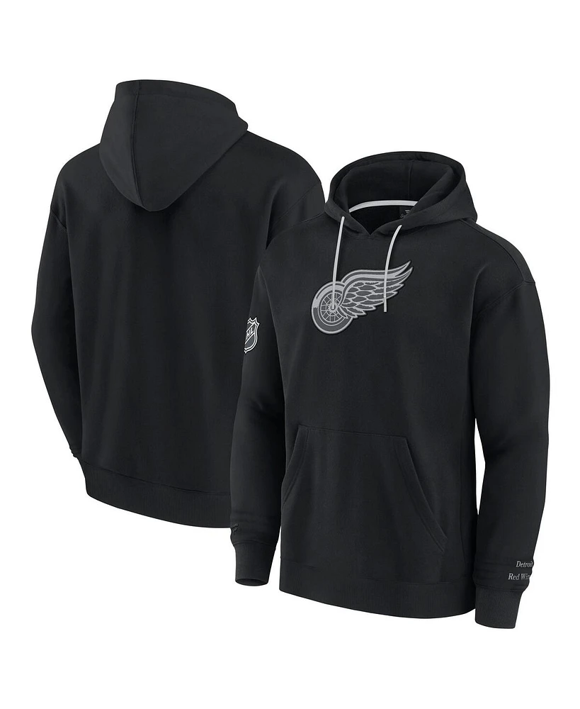 Fanatics Men's Black Detroit Red Wings Elements Pace Pullover Hoodie