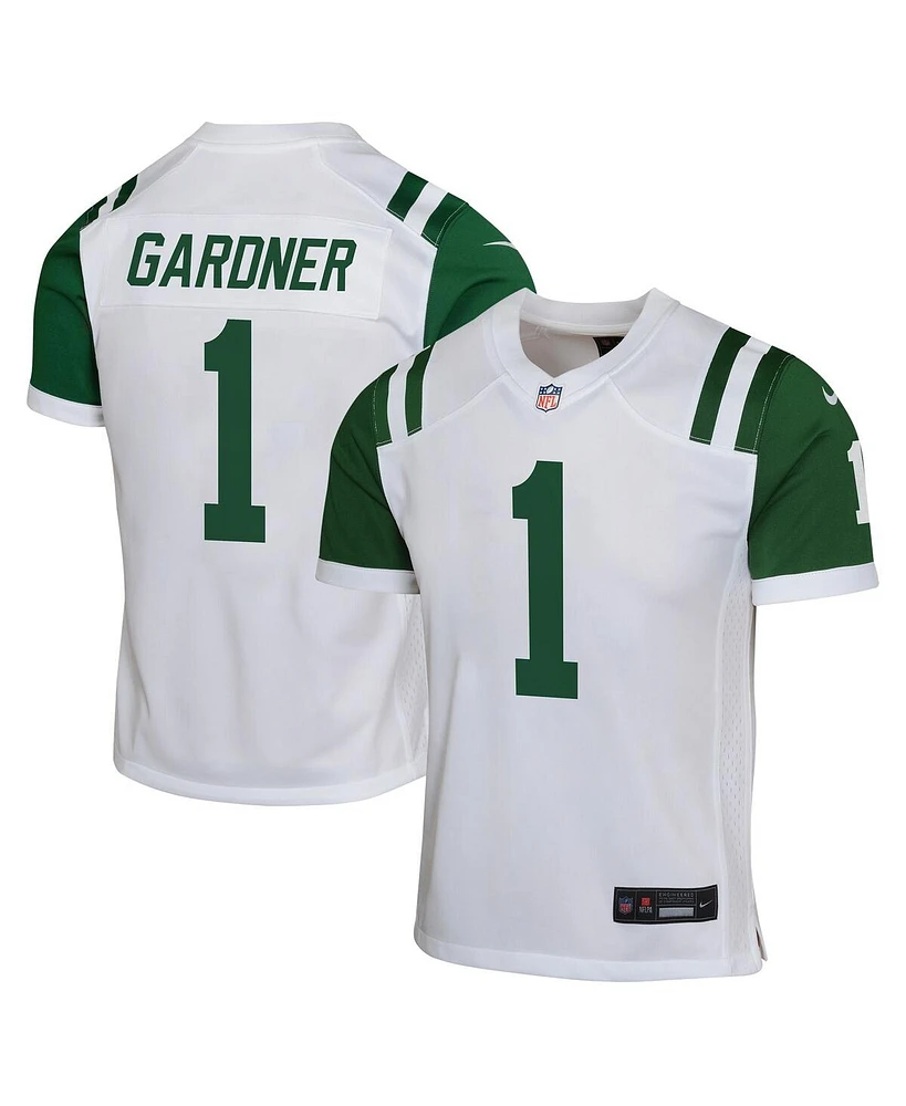 Nike Big Boys and Girls Ahmad Sauce Gardner White New York Jets Classic Alternate Game Jersey