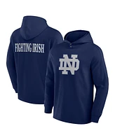 Fanatics Men's Navy Notre Dame Fighting Irish Blaze Tri-Blend Pullover Hoodie