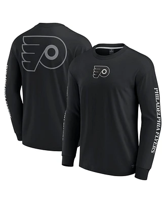 Fanatics Men's Black Philadelphia Flyers Elements Strive Long Sleeve T-Shirt