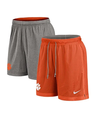 Nike Men's Orange/Heather Gray Clemson Tigers Player Reversible Shorts