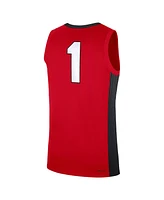 Nike Men's 1 Red Georgia Bulldogs Road Replica Jersey