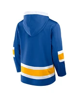 Fanatics Men's Blue St. Louis Blues Inside Line Fleece Pullover Hoodie