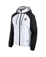 Fanatics Women's White New Orleans Saints Full-Zip Anorak Hoodie Jacket