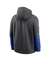 Nike Men's Anthracite New York Giants 2024 Sideline Club Pullover Hoodie