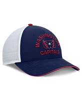 Fanatics Men's Navy/White Washington Capitals Authentic Pro Rink Trucker Hat