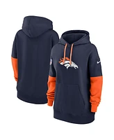 Nike Women's Navy Denver Broncos 2024 Sideline Essential Fleece Pullover Hoodie