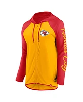 Fanatics Women's Gold/Red Kansas City Chiefs Script Full-Zip Hoodie