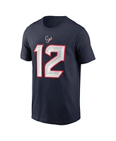 Nike Men's Nico Collins Navy Houston Texans Name Number T-Shirt