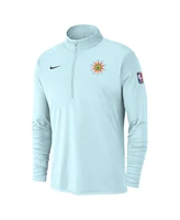 Nike Men's Light Blue San Antonio Spurs 2024/25 City Edition Authentic Coaches Performance Half-Zip Top