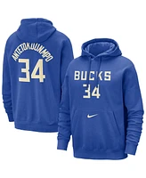 Nike Men's Giannis Antetokounmpo Royal Milwaukee Bucks 2024/25 City Edition Name Number Pullover Hoodie