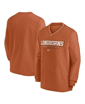 Nike Men's Burnt Orange Texas Longhorns 2024 Sideline Pullover Windshirt