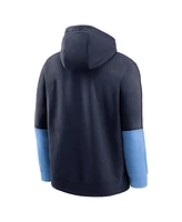 Jordan Men's Navy/Light Blue North Carolina Tar Heels 2024 Sideline Club Pullover Hoodie