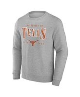 Fanatics Men's Gray Texas Longhorns True Classics Act Fast Fleece Pullover Sweatshirt