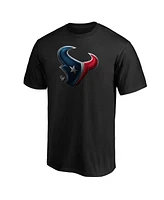 Fanatics Men's Black Houston Texans Midnight Mascot Team Logo T-Shirt