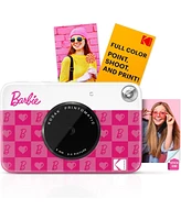 Kodak x Barbie Printomatic Instant Print Camera, Iconic Style Case + Zink Paper (20 Sheets) - Bundle