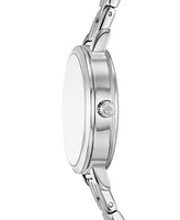 Kate Spade New York Women's Metro Three-Hand Silver-Tone Alloy Watch and Bracelet Set, 30mm