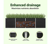 Garden Raised Bed Anthracite 126"x31.5"x30.3" Galvanized Steel