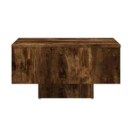 vidaXL Coffee Table Smoked Oak 23.6"x23.6"x12.4" Engineered Wood