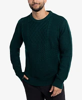 X-Ray Men's Crewneck Mixed Texture Sweater
