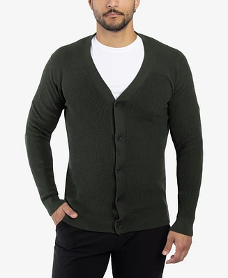 X-Ray Men's Basic Ribbed Cardigan