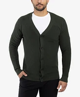 X-Ray Men's Basic Ribbed Cardigan