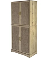 gaomon Kitchen Storage Cabinet with Doors and Shelves, Small Food Storage Cupboard with Large Drawer for Dining Room, Living Room, Bathroom, Laundry