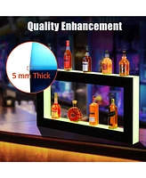 gaomon Acrylic Lde Wine Cabinet - Led Wine Display Rack, Remote Control, App-Controlled, Modern Design, 48-Inch 2-Tier