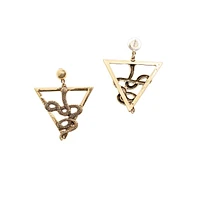 Geometric Snake Drop Earrings